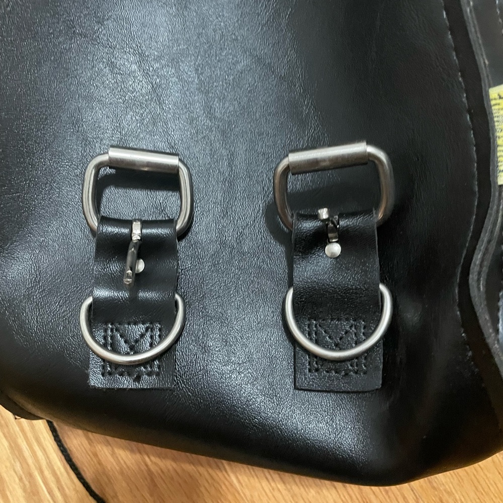 Willie & Max black braided motorcycle sissy bar bag